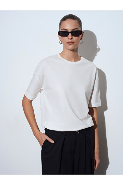 Dilvin 3683 Basic T-Shirt-Ecru