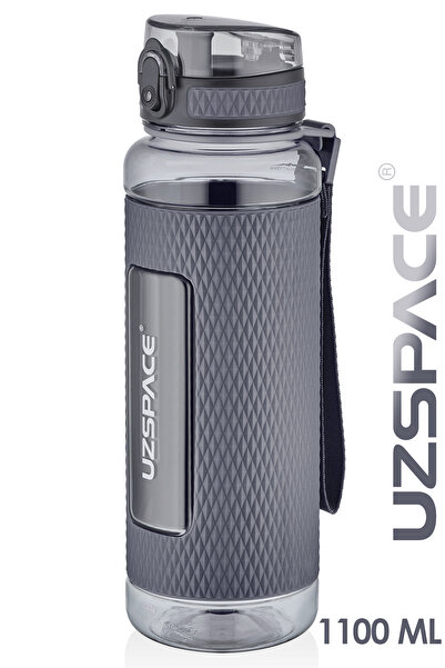 Uzspace قارورة مياه تريتان كبيرة الحجم سعة 1100 مل، مزودة بجسم مقاوم للانزلاق...