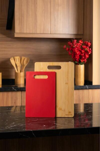 Bambum Leona - Double Cutting Board Red