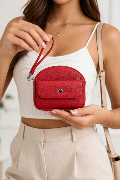 NZCLUB محفظة يد صغيرة بتصميم ريترو للنساء، محفظة نقود جديدة بنمط الليتشي، محف...