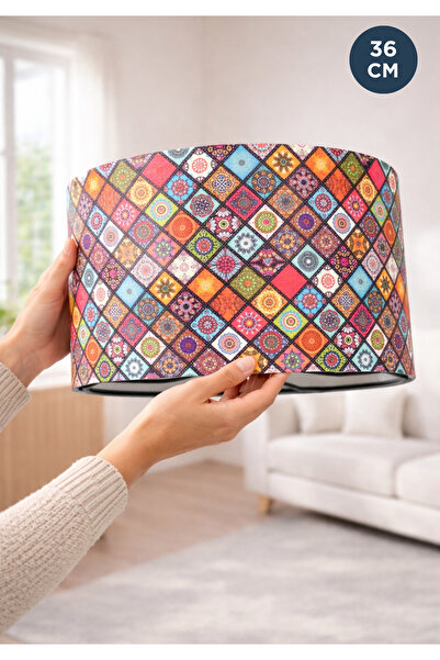 Victoria Çini Desenli Rustik Yedek Lambader Başlığı Ayd-3635