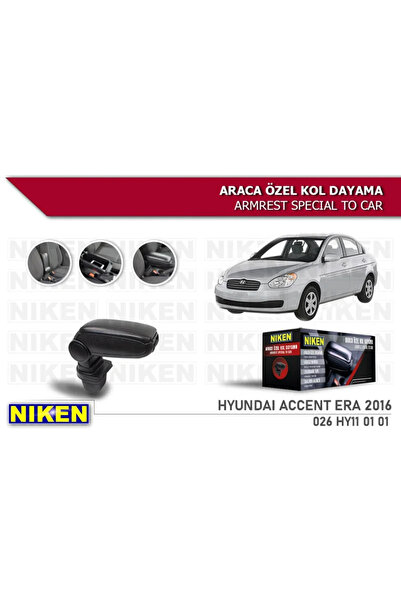 Niken Hyundai Accent ERA 2006- Kol Dayama Kolçak Geçmeli ABS Siyah