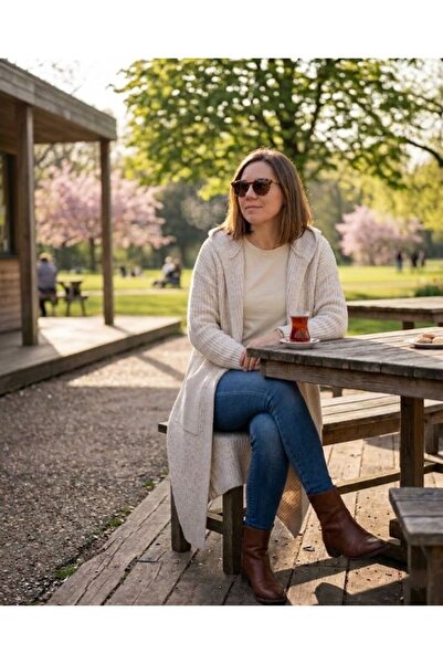 URUMDAY Women's Hooded Long Cardigan with Pockets