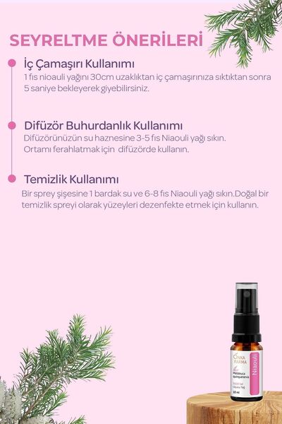OnkaFarma Onka Farma Nioli Yağı (NİAOULİ) - %100 Saf Doğal Ve Katkısız Nioli Uçucu Yağı - 10 ml