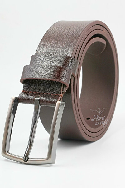 Parscraft Γνήσιο ανδρικό δέρμα μπαμπάς ζώνη 4 εκ. Καφέ τζιν υφασμάτινο παντελ...