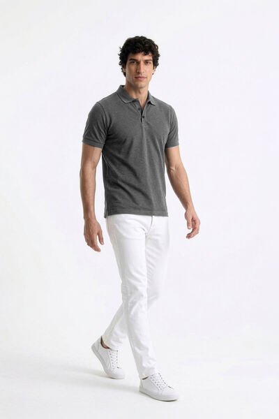 MARKAPIA Tricou cu gât polo pentru bărbați - 100% bumbac