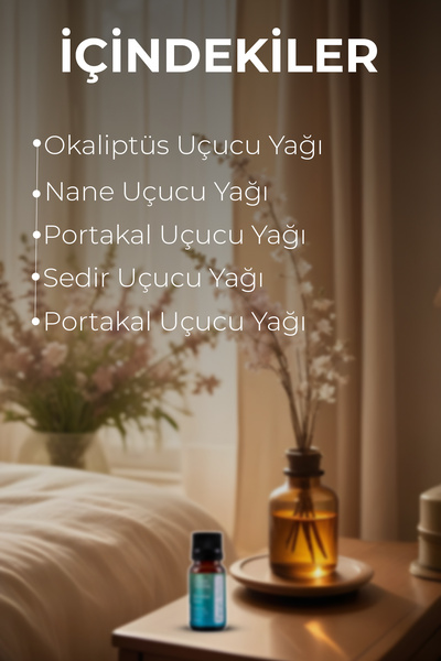 OnkaFarma Ferah Nefes Uçucu Yağ Karışımı - %100 Saf Ve Doğal Uçucu Yağ - 10 Ml