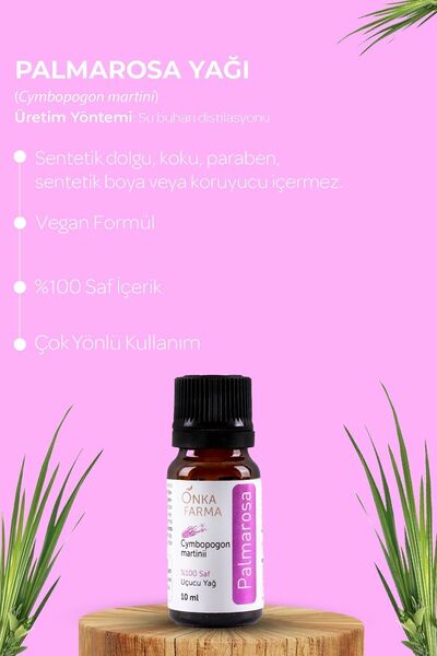 OnkaFarma Onka Farma %100 Saf Palmarosa Uçucu Yağı - 10 ml