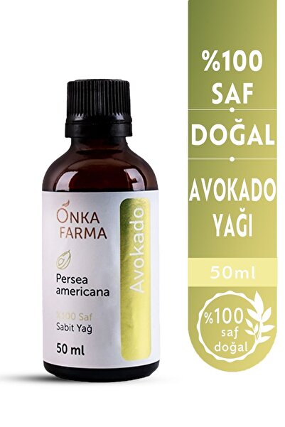 OnkaFarma Onka Farma %100 Saf Avokado Yağı - Soğuk Sıkım Avokado Yağı - 50 ml