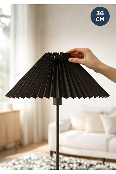 HOMİNG Homing Umbrella Pileli Kumaş Lambader Başlığı Siyah 241961