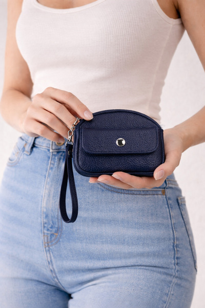 NZCLUB محفظة يد صغيرة بتصميم ريترو للنساء، محفظة نقود جديدة بنمط الليتشي، محف...