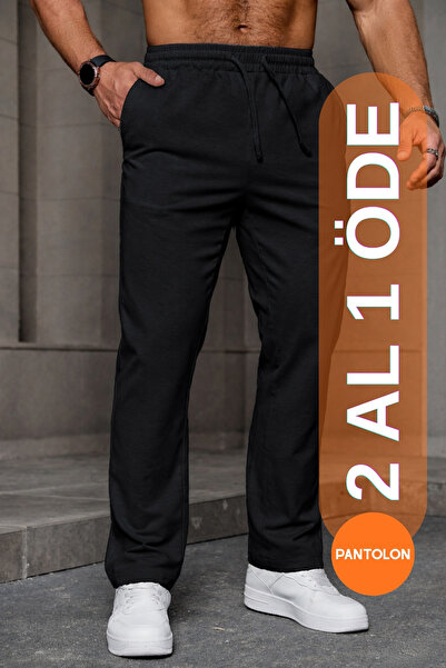 GHASSY CO. بنطلون رجالي مرن من الليكرا بقصة عادية، برباط عند الخصر، لا يصل إل...