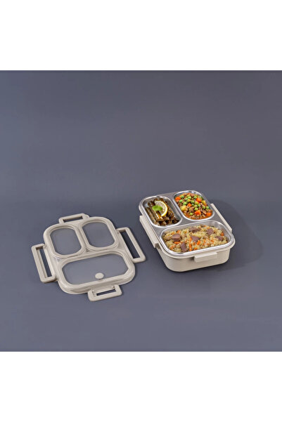 Aryıldız Bento Lunch Box Beıge 3 Bolmelı