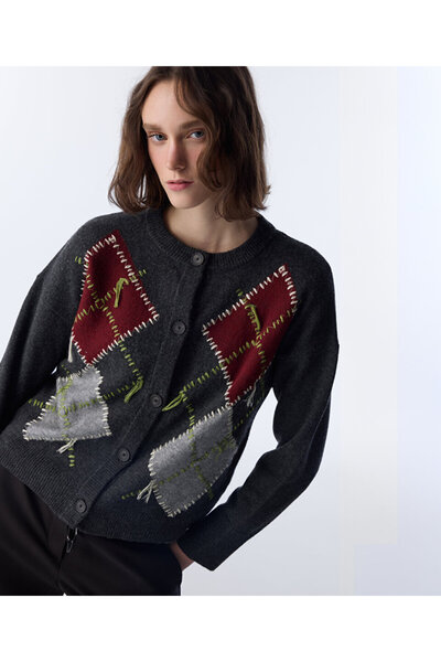 Twist Baklava pattern knitwear sweater