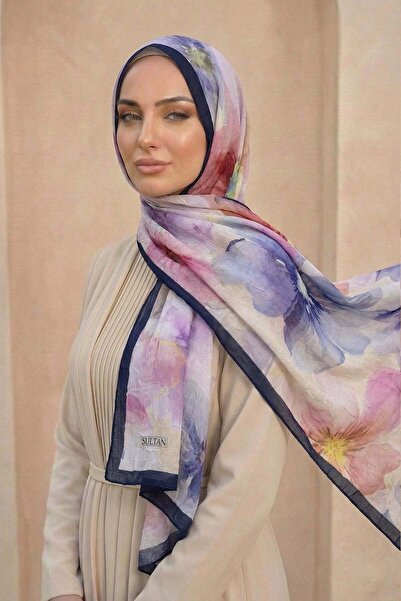 Sultan Eşarp Șal din bambus cu model Sultan - Model Aylin - DK03-09