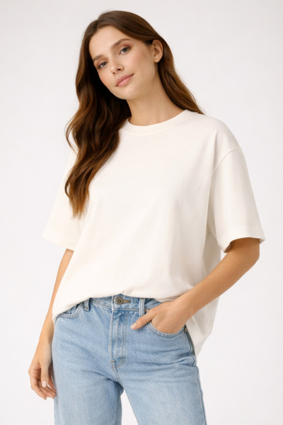 Premium Oversize %100 Pamuk Unisex Tişört 220 Gr Heavyweight