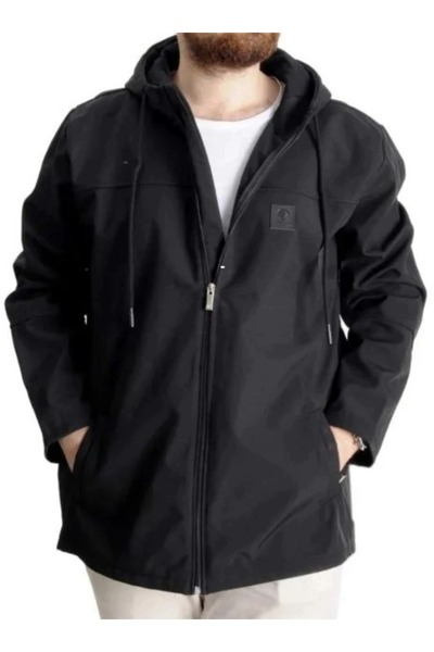 cusseli Ανδρικό παλτό με κουκούλα μεγάλου μεγέθους, αδιάβροχο Softshell 21235...