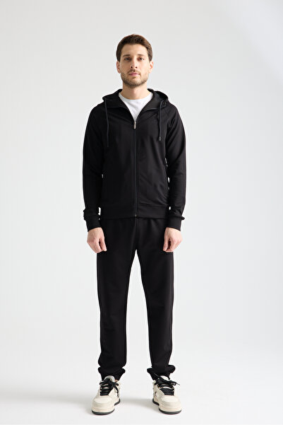 Shooter Sportswear Black Elite Class Men's Tracksuit Set Seasonal Hooded Cuff...