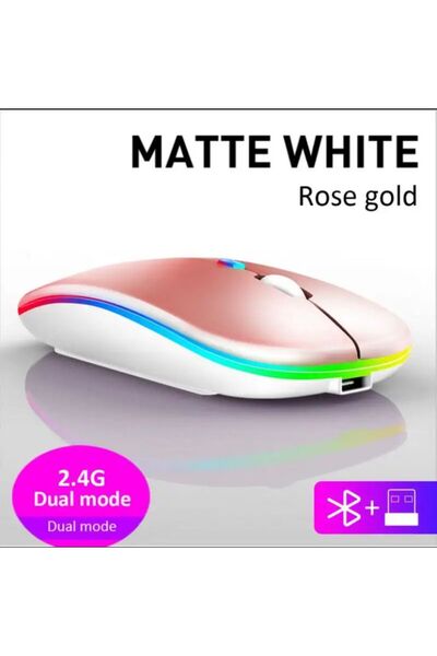 Alfa MEC Tüm Cihazlara Uyumlu Mouse Bluetooth Wireless Şarjlı Fare 2.4g Macbo...