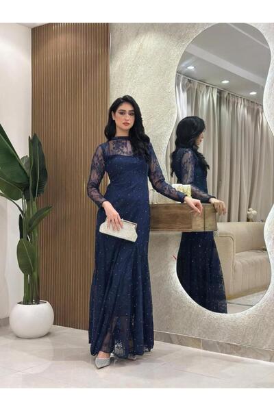 vanus fashion 6946 - فستان كحلي انيق