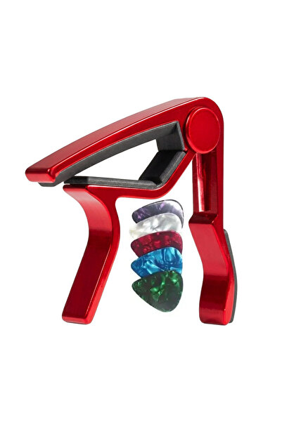 Lastvoice LCT-90RD جيتار كابو معدني كابو ذو نوعية جيدة 5 قطع بليكتروم هدية