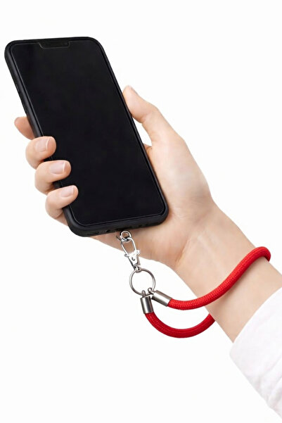 excarpin Tüm Telefon Modellerine Uyumlu Çok Amaçlı Bilek Askı İpi Kırmızı