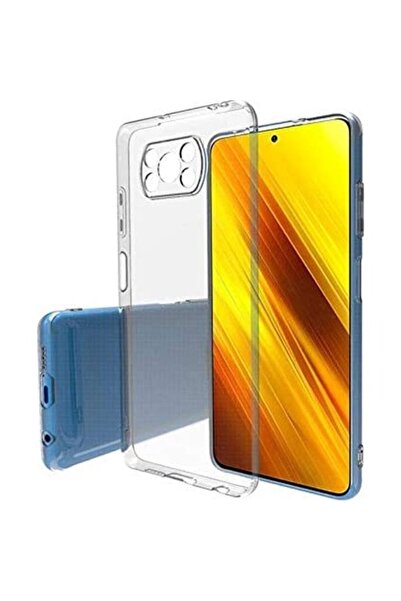 bzontech Poco X3 NFC İle Uyumlu Kılıf Şeffaf Silikon Kamera Korumalı 3D