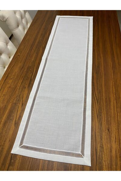 NURHAN HOME COLLECTION Kolberli Keten Kumaş Masa Runner