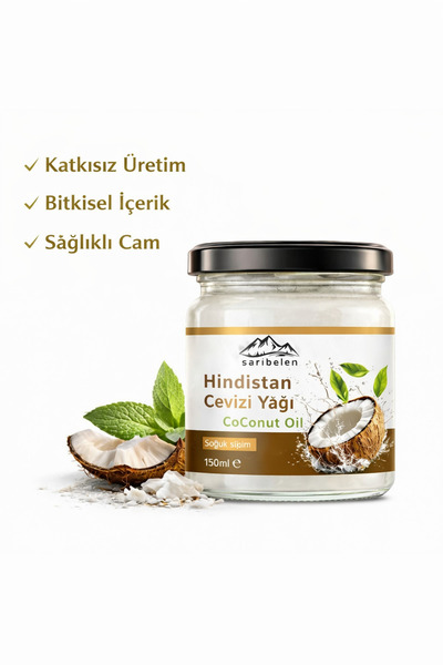 sarıbelen Hindistan Cevizi Yağı 150 ml Soğuk Sıkım
