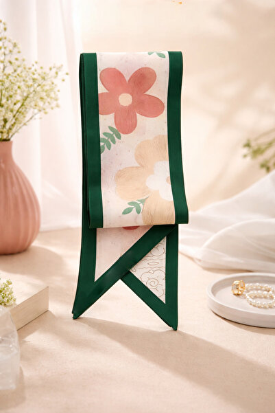 MAHLA Σχεδιαστικό φουλάρι πράσινο διπλής όψης - Λεπτό σάλι λαιμού - Αξεσουάρ ...