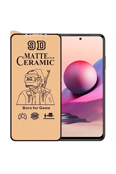 bzontech Xiaomi Redmi Note 10S Ekran Koruyucu 9D Mat Seramik Nano Kırılmaz Cam