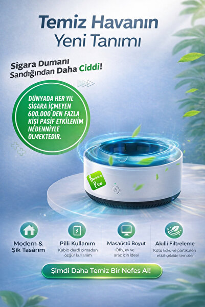 Keyfi Sepet Dumanı Ve Kokuyu Hapseden Kül Tablası, Akıllı Kokusuz Küllük, Dum...