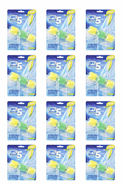 ARVALE 12'lı Limonlu WC Blok 5 Etkili Klozet Blok – Asma Tuvalet Temizleyici,...
