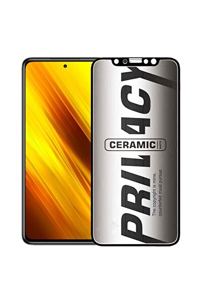 bzontech Poco X3 NFC İle Uyumlu Hayalet Ekran Koruyucu Mat Seramik Kırılmaz Cam