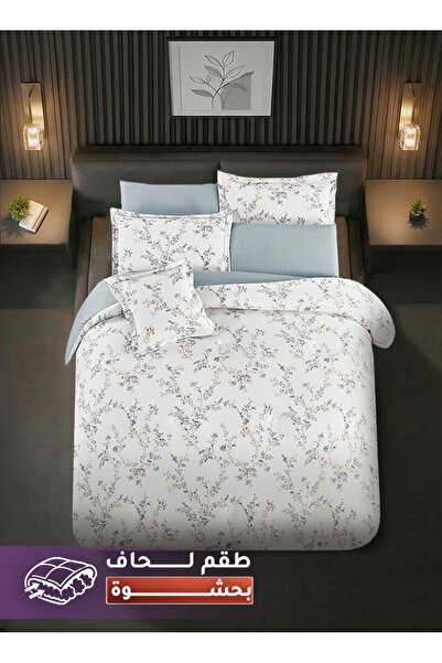 Melen مفارش ميلين | طقم لحاف قطني مزدوج بحشوة سميكة 8 قطع