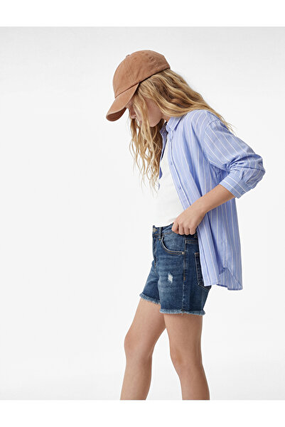 Koton Βαμβάκι lu Με τσέπες Loose Fit Τζιν Σορτς