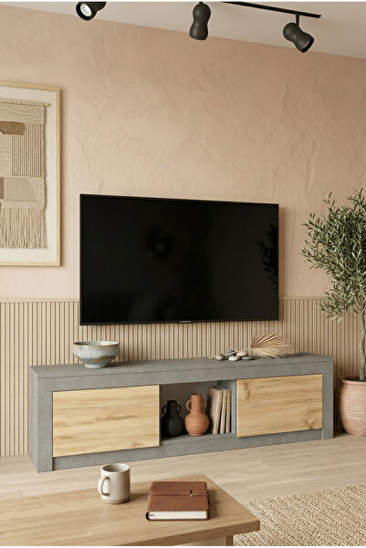 Robin Home Tv Ünitesi Tv Sehpası 160cm Keçe Beton Dg12