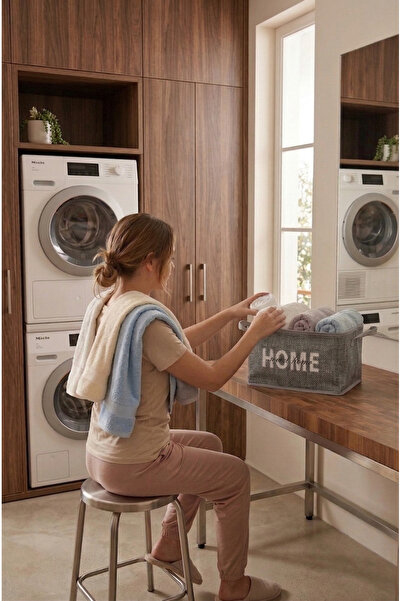 SER&YAT Organizator pentru prosoape de baie, pachet de 2, Home & Love cu impr...