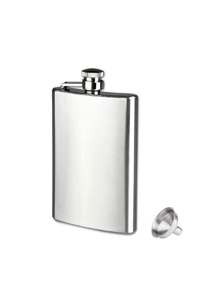 Gezginimport Paslanmaz Çelik Matara 9 Oz ( 266 Ml ) Içki Viski Konyak Alkol Ş...