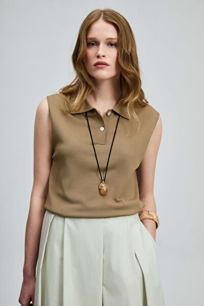 Lufian 121090039 Pulover Perl tricou Tricou de damă Pământ