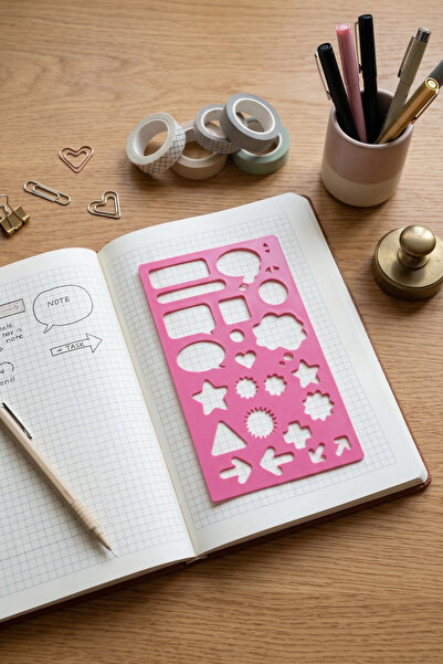 Karmelom Studio Bullet Journal Template Ruler - Model Images