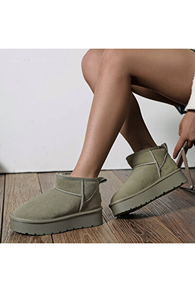 SOFILINE Ghete kaki din piele naturală JB1924 111