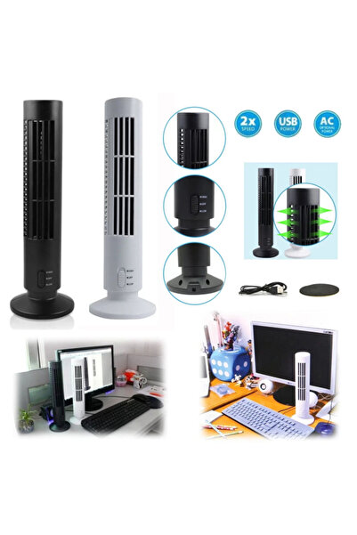 Go İthalat Kule Tipi USB Elektrik Fan Yapraksız Klima Fanı (5324)