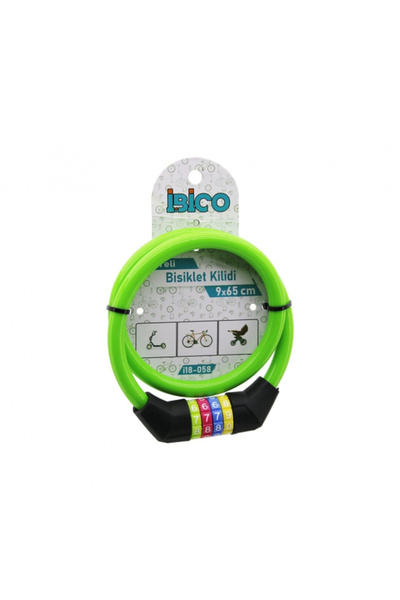 Go İthalat ΚΛΕΙΔΑΡΙΑ ΠΟΔΗΛΑΤΟΥ ΜΕ ΚΩΔΙΚΟ, ΑΤΣΑΛΙΝΟ ΣΥΡΜΑ, ΠΡΑΣΙΝΟ ΧΡΩΜΑ, 9MMX...