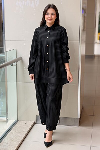 Ghisa Gizgli Gömlek Pantolon Takım