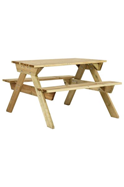 Concept Masă de picnic cu bănci, 110x123x73 cm, lemn de pin tratat