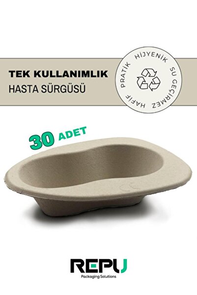 Repu Pack Solutions 30’lu Karton Hasta Sürgüsü – Tek Kullanımlık, Su Geçirmez