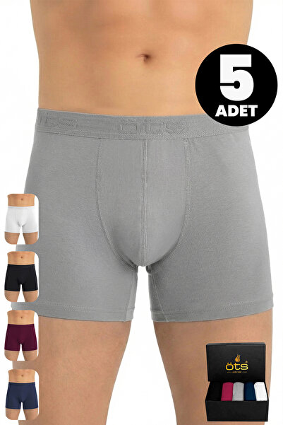 Öts Premium Ανδρικά Μπόξερ Modal 5 τεμαχίων - Με Κουτί Δώρου, Υπεραπαλό Μαλακ...