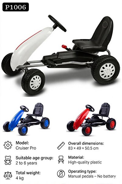 Unbranded/Generic Kids Pedal Go Kart Manual Ride On Car Cruiser Pro No Batter...
