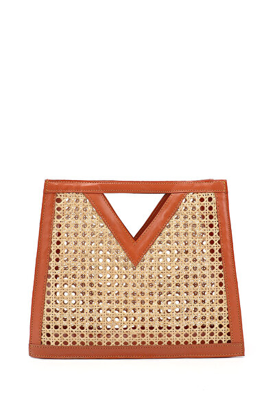 GÖNDERİ(R) Women's Tan Straw Braided Handbag